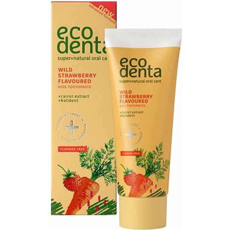 Ecodenta Toothpaste Wild Strawberry Flavoured Zahnpasta mit Erdbeergeschmack für Kinder 75 ml für Kinder