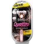 Wilkinson Sword Quattro for Women Rasierer Rosé Gold 1 Griff aus Metall + 1 Rasierklinge