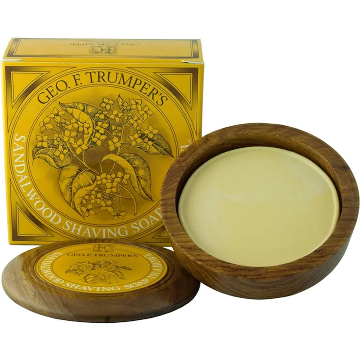 Geo. F. Trumper Sandalwood Shaving Soap Wooden Bowl 80 g