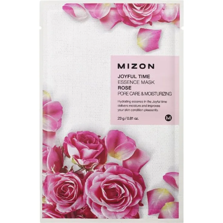 Mizon Joyful Time Essence Tuchmaske Rose 23G mit einer pflegenden Wirkung