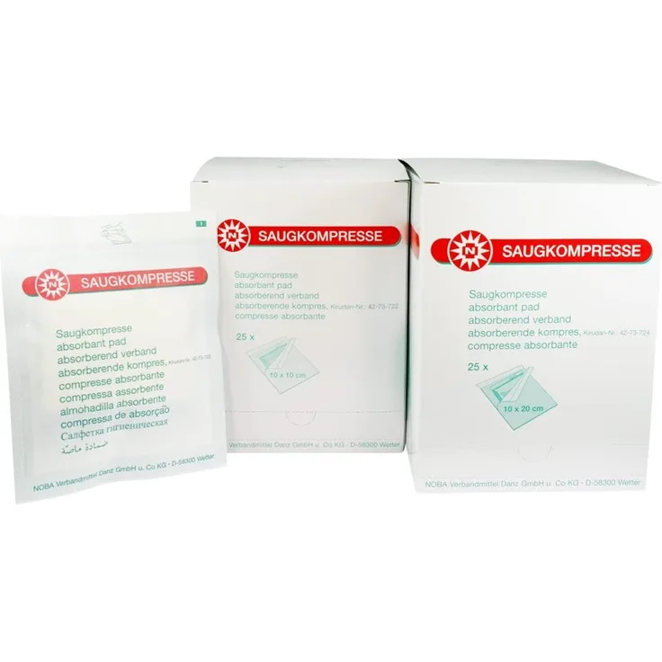Nobasorb-steril Saugkompressen 10x20 cm P1 25 St.