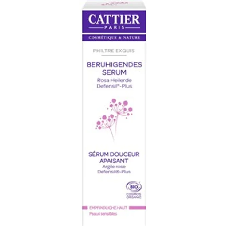 Cattier Pflege Gesichtspflege Rosa Heilerde & Defensilâ®-Plus Beruhigendes Serum Philtre Exquis 30 ml