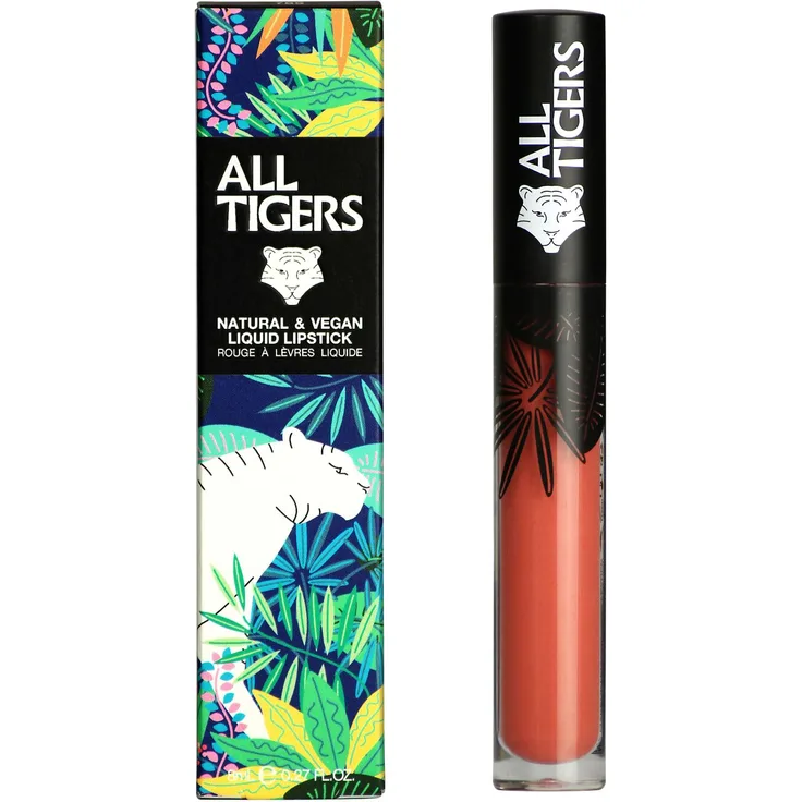 All Tigers Lippen Natural and Vegan Lipstick Lippenstift 682 Pêche 8 ml