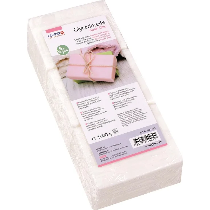 Glorex GmbH Glycerin-Seife Öko 1500 g opak für Alle Hauttypen geeignet