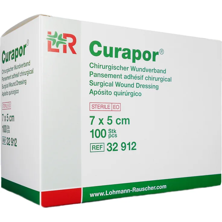 Lohmann & Rauscher Curapor chirurgischer Wundverband steril 7 x 5 cm 100 Stück 7 cm x 5 cm