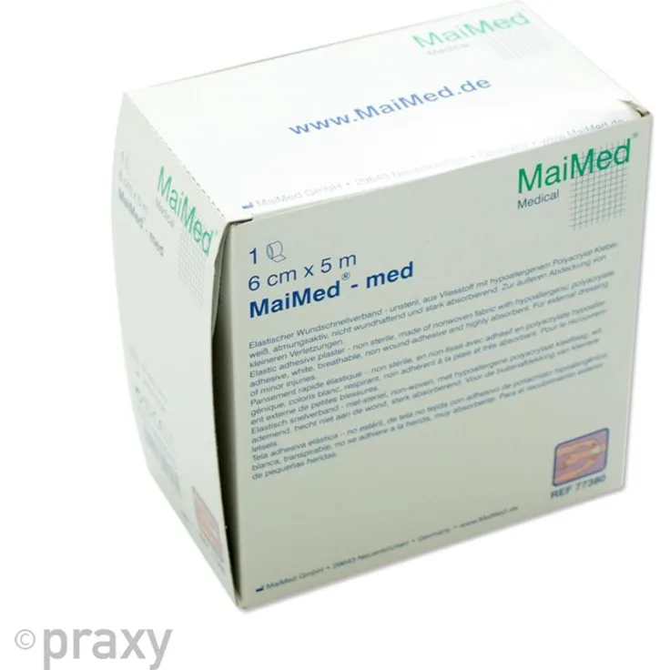 MaiMed med Wundschnellverband Pflaster elastisch 8 cm x 5 m