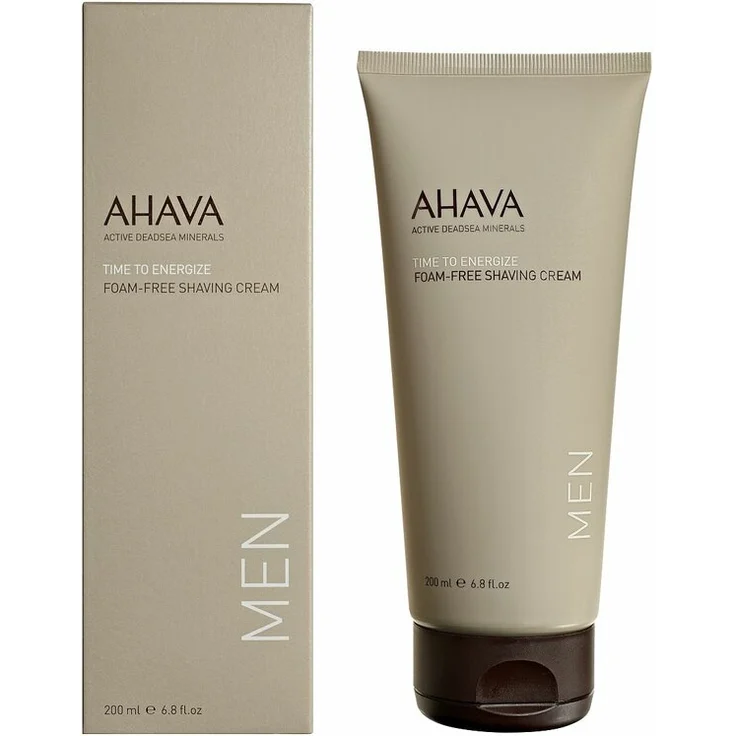 AHAVA Time To Energize - Men Foam-Free Shaving Cream 200 ml mit pflegender Wirkung für alle Hauttypen – Bild 1