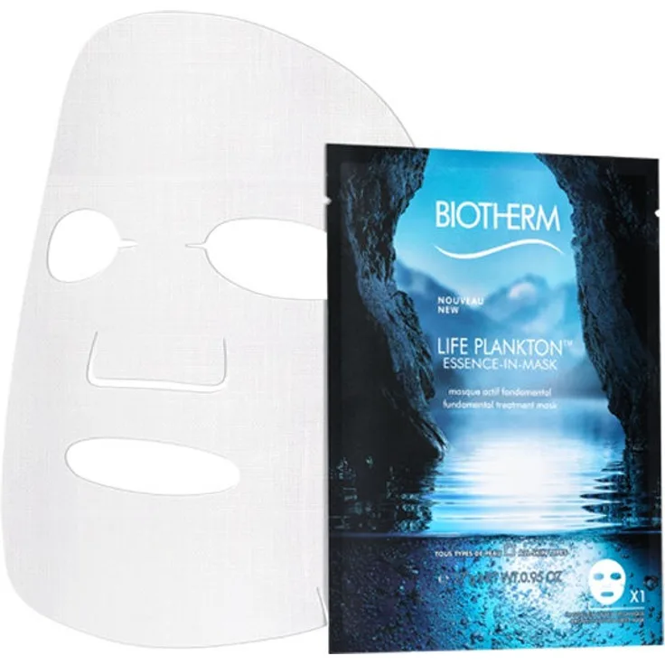 Biotherm Life Plankton Sheet Mask, mit Life Plankton, bekämpft Hautunreinheiten, mit botanischen, vitaminreichen Inhaltsstoffe