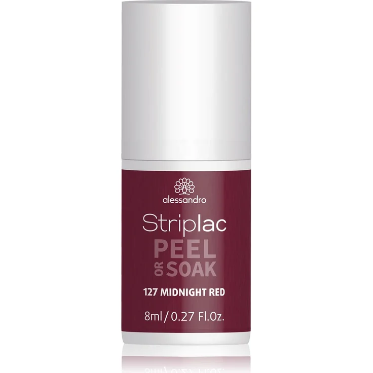 Alessandro Striplac Peel or Soak 127 Midnight Red 8 ml, Farbton: Rot – Bild 1