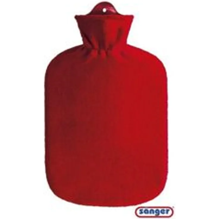 Sänger Gummi Wärmflasche 2l Fleece Wärmkissen 