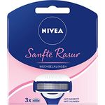 NIVEA Sanfte Rasur Wechselklingen im 1er Pack (1 x 3 Stück), 3 Rasierklingen für NIVEA Rasierer mit Wechselklingen, Rasieraufsätze mit je 5 Einzelklingen und Gleitpad