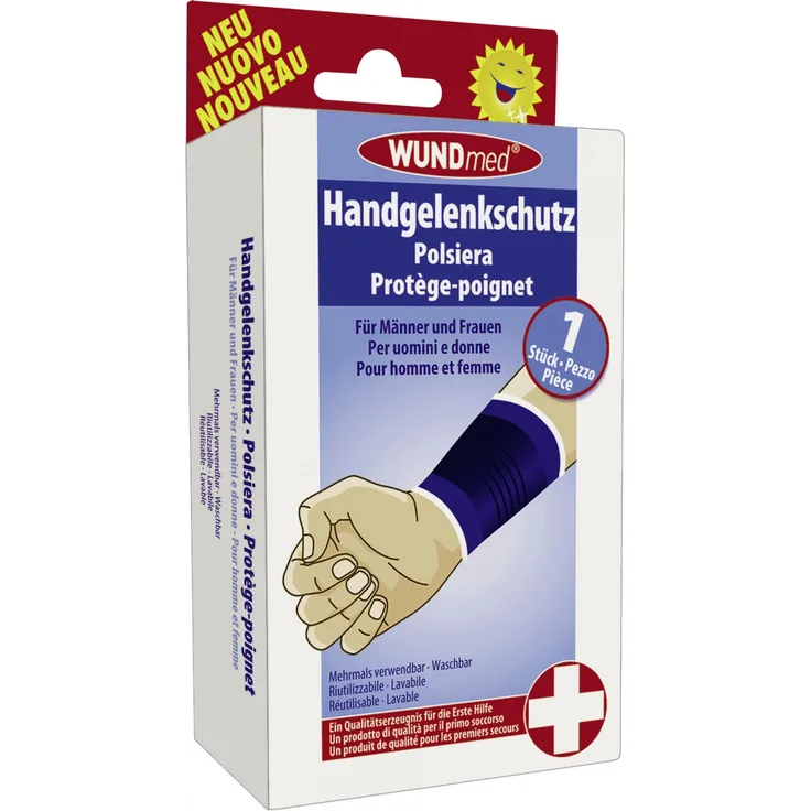Wundmed Handgelenkschutz 1 Stück blau, Versorgung von Sportverletztungen, Schutz von Knochen & Gelenken