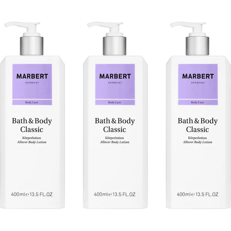 Marbert Bath & Body Classic Körperlotion 3er Sparset a 400 ml 