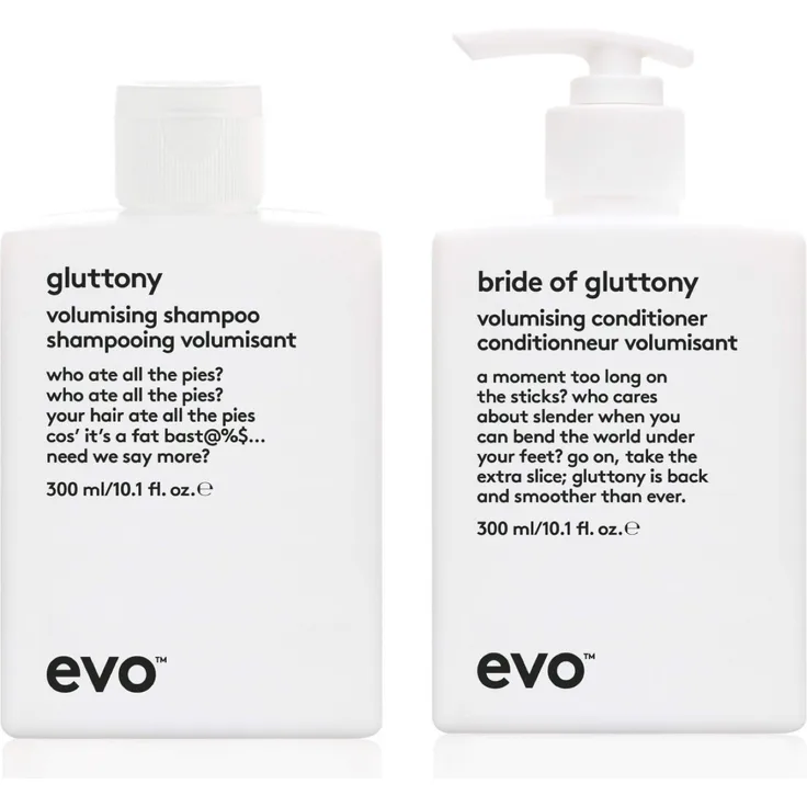 evo Hair Gluttony Volumising Shampoo 300 ml + Conditioner 300 ml