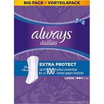 Always dailies Extra Protect, Slipeinlagen Large Schutz gegen Gerüche 3 mm dünn 2,5 von 3 Tropfen Vorteilspack, 42 Stück