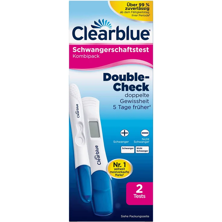 Clearblue Schwangerschaftstest Kombipack Früh, 2er Pack (1 x 2 Stück)