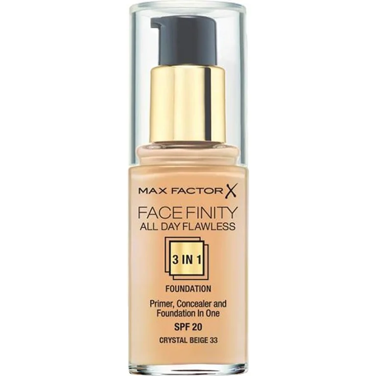 Max Factor Face Finity All Day Flawless 3In1 Foundation 33 Crystal Beige 30 ml – Bild 1