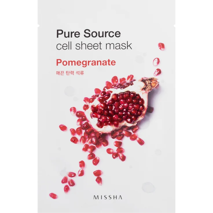 Missha Pure Source Cell Sheet Mask Granatapfel Pomegranate Gesichtsmaske 10 Stück