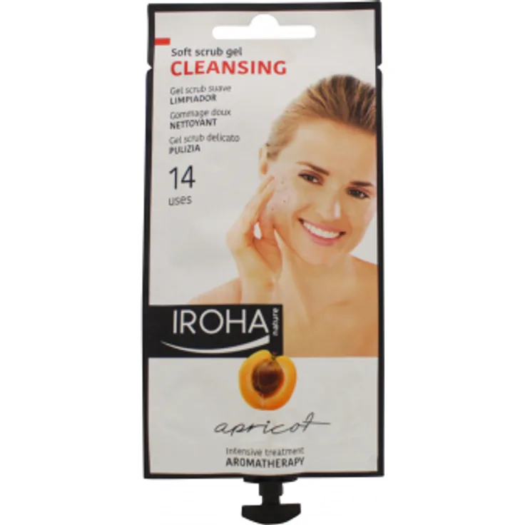 Iroha Nature Cleansing Apricot sanftes Peeling-Gel 25 ml, für Damen und Herren