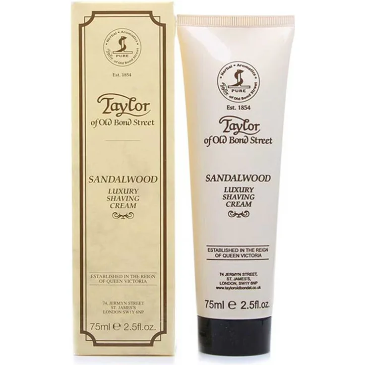 Taylor of Old Bond Street Sandalwood Luxury Rasiercreme tube 75 ml