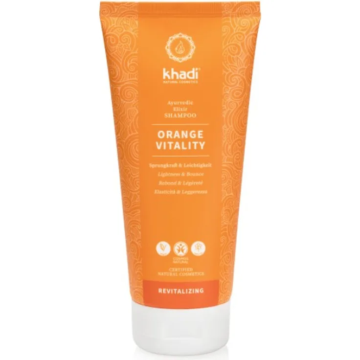 Khadi Naturkosmetik Ayurvedisches Elixier Shampoo Orange 200 ml