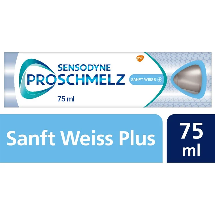 Sensodyne Sanft Weiss Plus, Fortschrittlicher Zahnschmelzschutz - mit Whitening Effekt - Stärkt, schützt, schmeckt, 1 Stk.