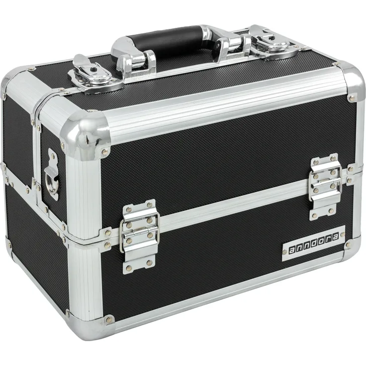 Anndora Beauty Case - Schwarz Silber