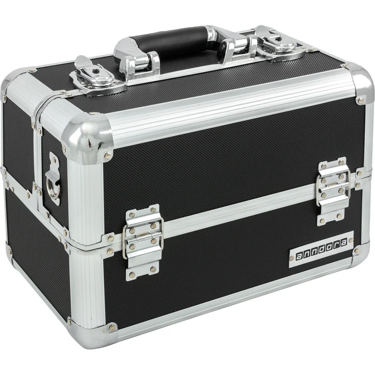 Anndora Beauty Case - Schwarz Silber