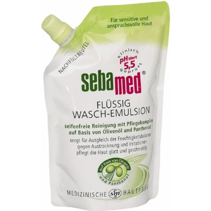 Sebamed Flüssig Wasch-Emulsion Olive Nachfülbeutel 400 ml für Alle Hauttypen geeignet
