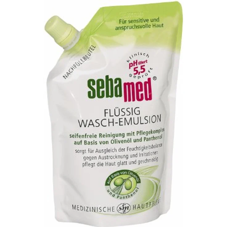 Sebamed Flüssig Wasch-Emulsion Olive Nachfülbeutel 400 ml für Alle Hauttypen geeignet