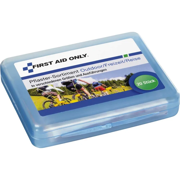 First Aid Only Pflaster-Sortiment Outdoor-Freizeit-Reise, verschiedene Größen und Ausführungen, 20 Stück, P-10024