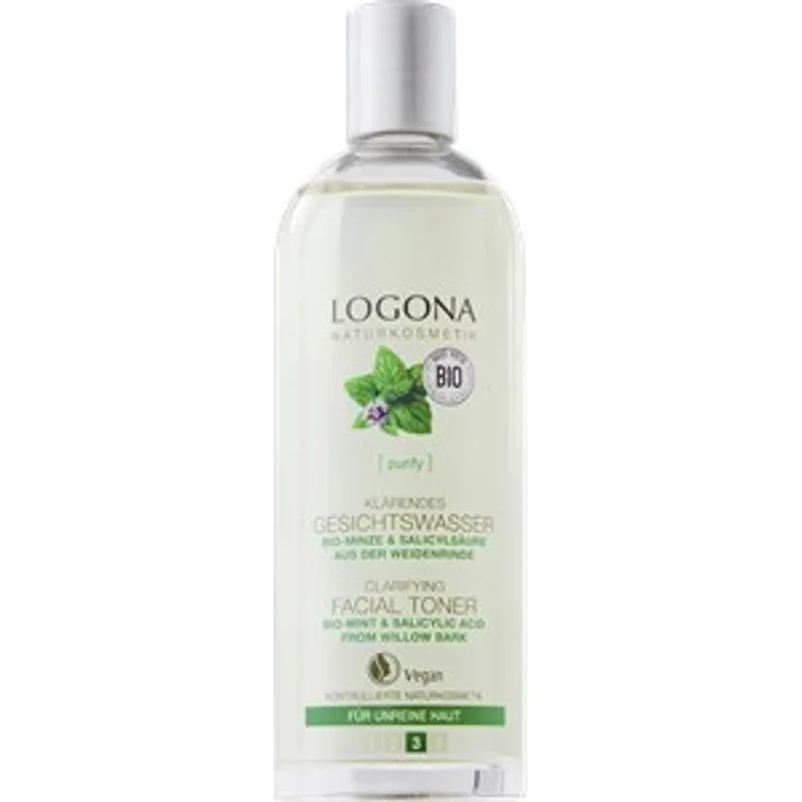 Logona Gesichtspflege Reinigung Bio-Minze & Salicylsäure Aus Weidenrinde Klärendes gesichtswasser 125 ml – Bild 1