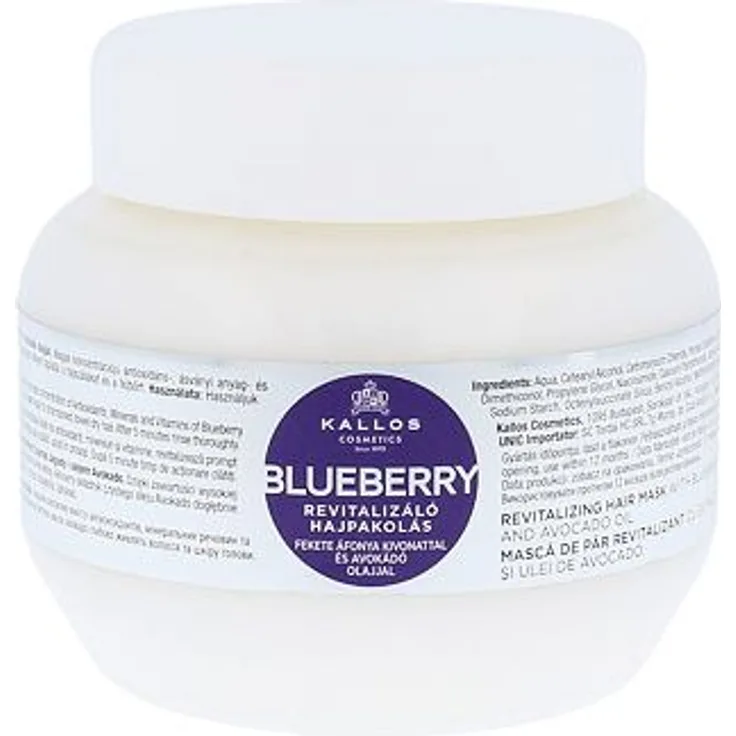 Kallos Blueberry Revitalizing Hair Mask With Blueberry Extract And Avocado Oil Z Extraktem I Avokado 275 ml