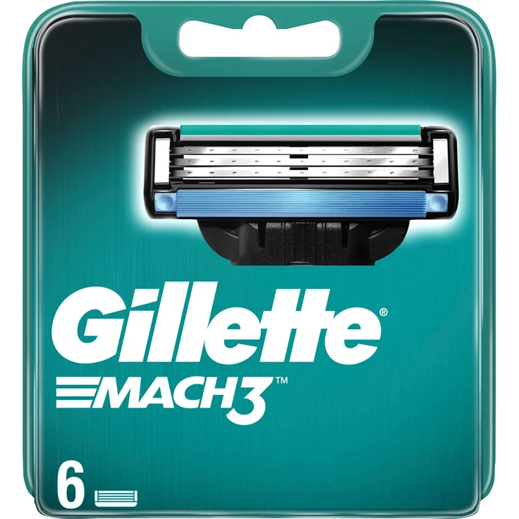 Gillette Mach3 Rasierklingen für Männer, 6 Ersatzklingen – Bild 1