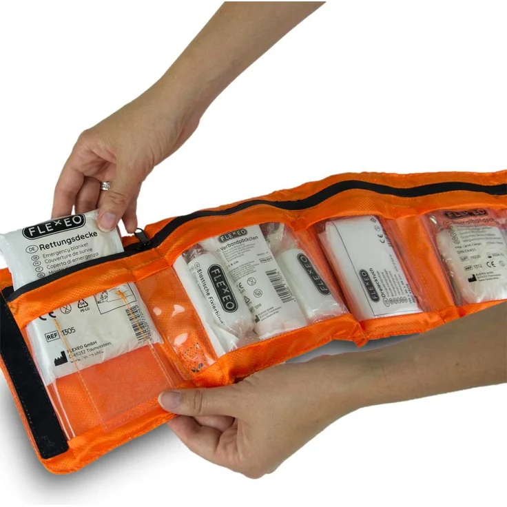 Flexeo Erste-Hilfe-Tasche Explorer aus Nylon mit 136-tlg. Set – Bild 5