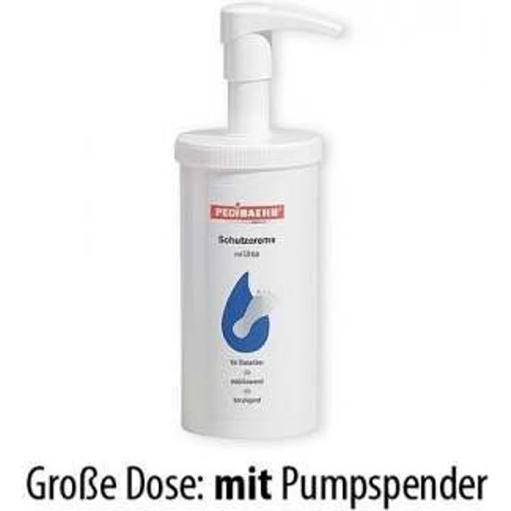 Schutzcreme Fußcreme für Diabetiker mit Urea und Hyaluron PediBaehr mit Spender 450 ml – Bild 1