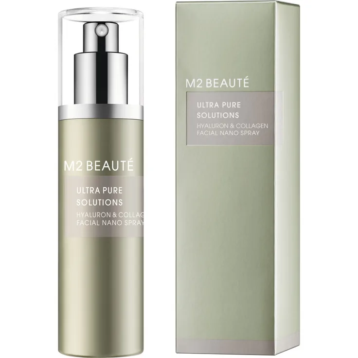 M2Beauté Ultra Pure Solutions Hyaluron & Collagen Facial Nano Spray 75 ml, mit Anti-Aging Wirkung für eine straffe Haut