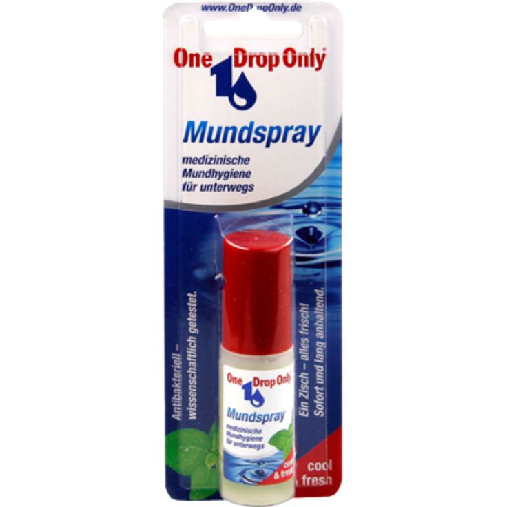 One Drop Only Mundspray 15 ml, unterstützt mit natürlichen Kräuterauszügen die tägliche Mundhygiene