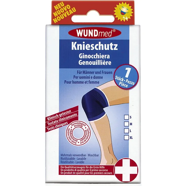 Wundmed Kniestütze 1 Stück blau XL, Versorgung von Sportverletztungen, Schutz von Knochen & Gelenken