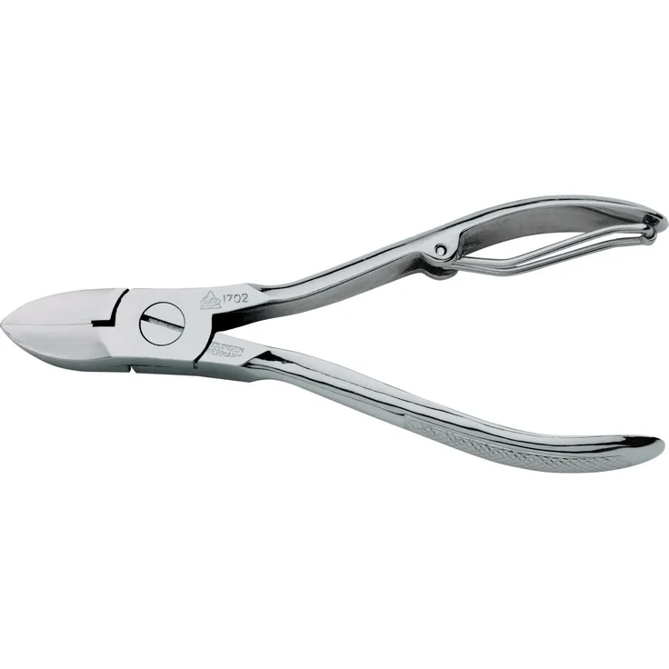 Erbe Nagelzange vernickelt 10,5 cm, zum Präzisen Kürzen von harten Finger- und Fußnägeln, mit Drahtfeder, aus vernickeltem Stahl