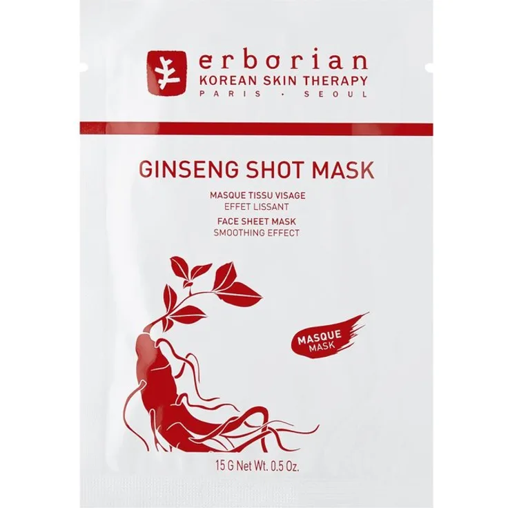 Erborian Ginseng Shot Mask 15 g, spendet Feuchtigkeit, aufpolsternder Effekt