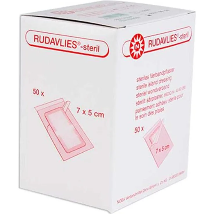 Noba Rudavlies sterile Wundpflaster 50 Stück 7 cm x 5 cm