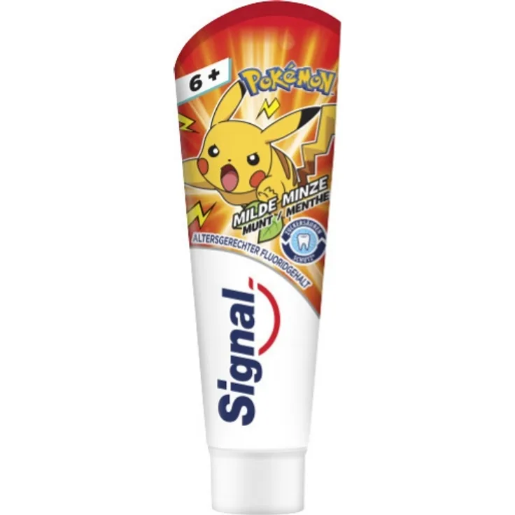 Signal Junior Zahncreme milde Minze Pokémon 75 ml, frischer Atem & saubere Zähne
