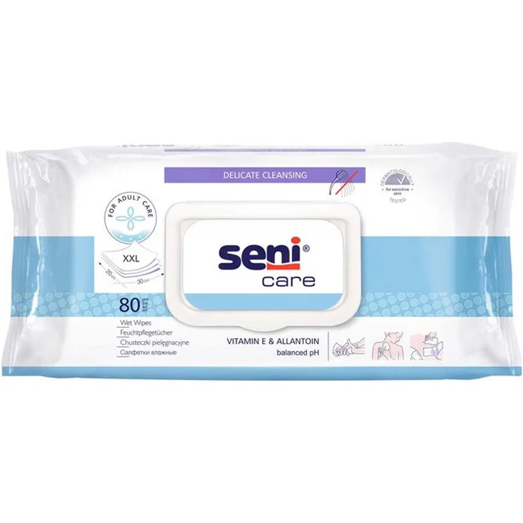 Seni Care Feuchtpflegetücher XXL, 80 Stück
