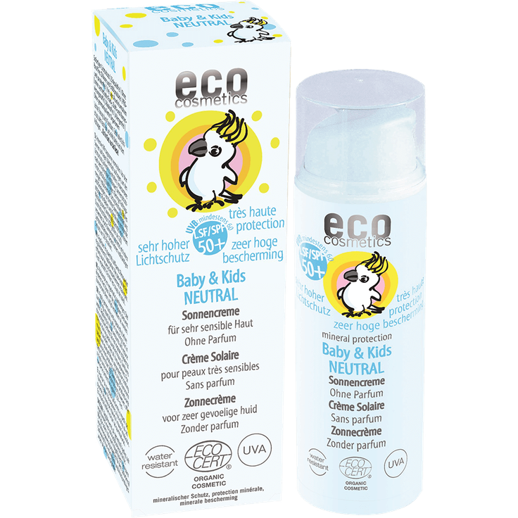 Eco Cosmetics Baby & Kids Sonnencreme neutral für empfindliche Haut LSF50 50 ml