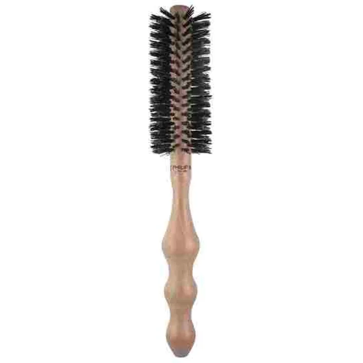 Philip B Small Round Hairbrush Polish Mahogany Handle 65% Boar Bristle 35% Nylon
