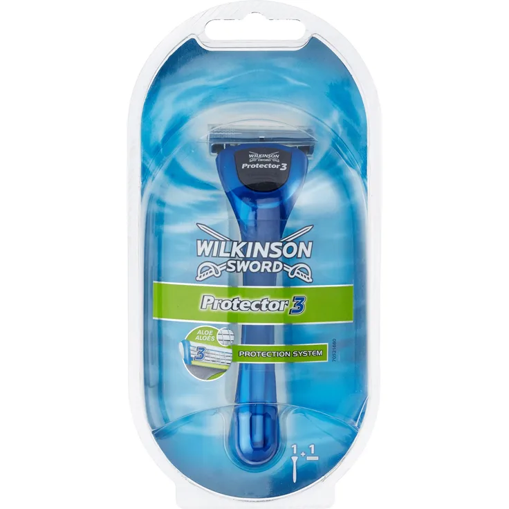Wilkinson Sword Protector 3 Herren Rasierer mit 1 Rasierklinge, 1 St