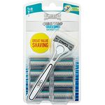 Wilkinson Sword Quattro Titanium Rasierklingen mit Herren Rasierer 8 Stück