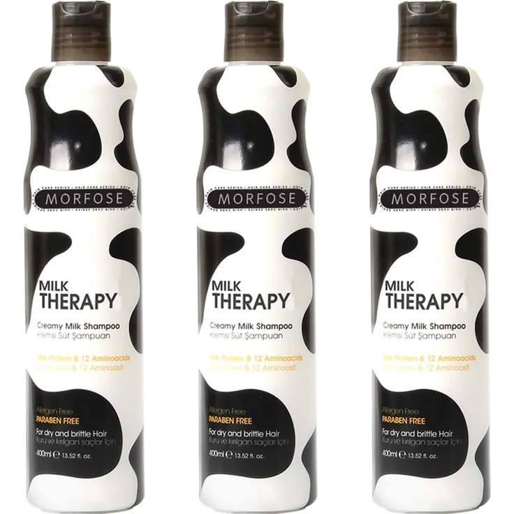 Morfose Milk Therapy Shampoo 3 x 400 ml Wirkung: Pflege