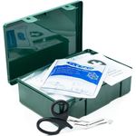 Flexeo Betriebsverbandkasten grün zur Notfallversorgung, inkl. Wandhalterung zur einfachen Montage